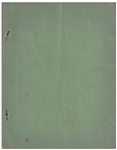 Moe Howard's 27pp. Script Dated October 1938 for The Three Stooges Film ''Flat Foot Stooges'' or ''Fire Picture'' -- Very Good Condition